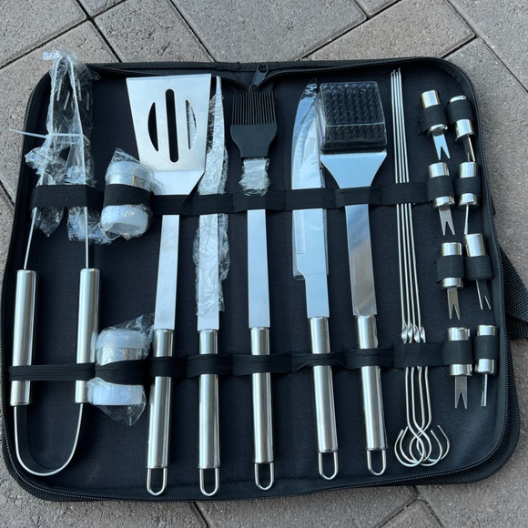 Other - 10 Piece Stainless Steel BBQ Grill Tool Set NIB